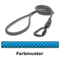 Preview: klassische Hundeleine TWIST - M - 145cm - blau mit schwarzen Haken